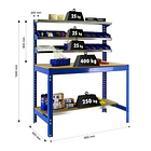 Banco Simonwork BT1 900 Azul/Madera 3