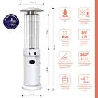 Estufa a Gas Exterior TUB Inox/W Terraza Patio Jardin 2