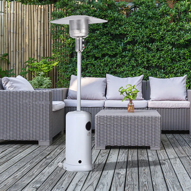 Estufa a Gas Exterior Terraza SETAX White Terraza Patio Jardin 8