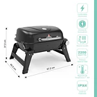 Parrilla Exterior - Interior Electrica E1B Aspen Black con Carro  2
