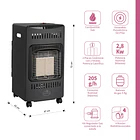 Estufa Segunda Seleccion a Gas Interior 5 Kg 2,8 Kw VARME Black 2