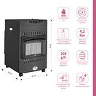 Estufa Segunda Seleccion a Gas Interior 15 Kg 4,2 Kw VARME PRO Black 2