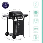 Parrilla Electrica 2 Tubos Calefactores Manhattan Black 3