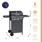 Parrilla Gas Phoenix 3B Black 2