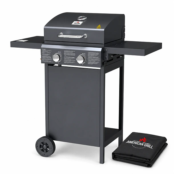 Parrilla Gas Dallas 2B Black + Funda XS 1