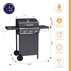Parrilla Gas Phoenix 3B Black + Funda XS 2