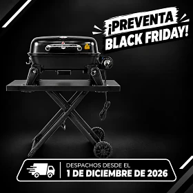 Parrilla Exterior - Interior Electrica E1B Aspen Black con Carro 