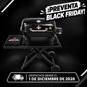Parrilla Exterior - Interior Eléctrica E1B Aspen Black con Carro + Funda S