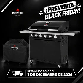 Set Parrilla a Gas 6 Quemadores Texas Black + Funda XL