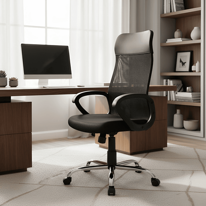 Silla Ejecutiva Escritorio Apoya Brazos Negra Xtech Qzy-2501 1