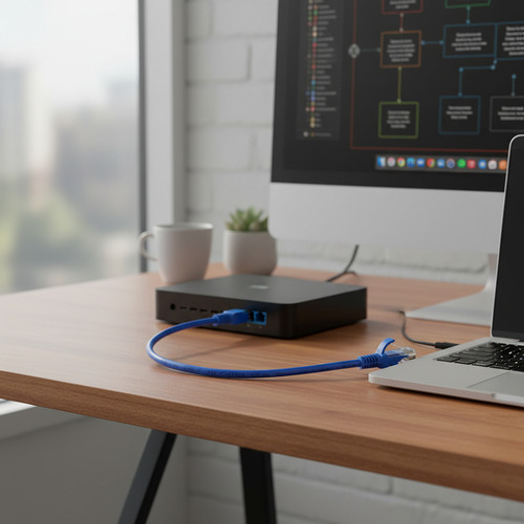 Ulink 1mt Cat5e Azul Cable Patch Inyectado Multifilar 100cm 2