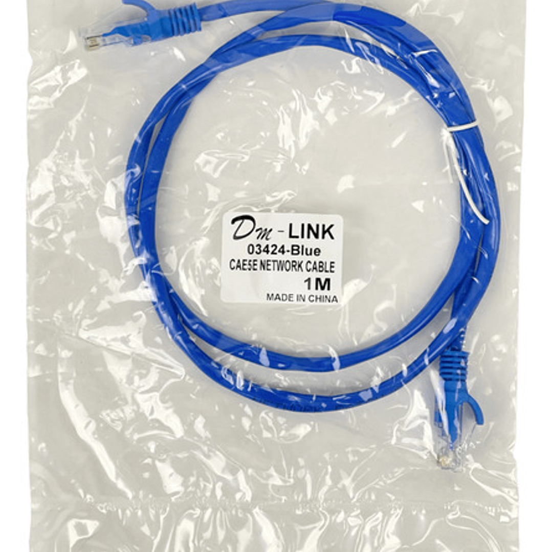 Ulink 1mt Cat5e Azul Cable Patch Inyectado Multifilar 100cm 4