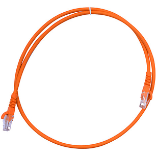 Cable De Red Linkmade Cat5e Rj-45 1mt Naranja Circular Cpb-10l