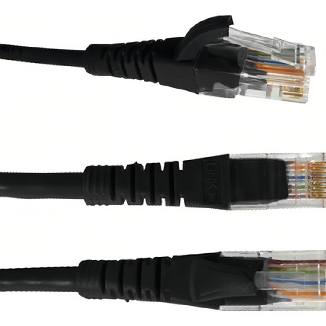 Linkmade 1mt Cat5e Negro Lszh Cable Patch Inyectado Multifil 1