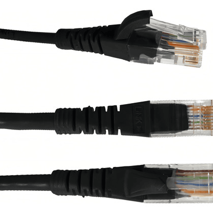 Linkmade 1mt Cat5e Negro Lszh Cable Patch Inyectado Multifil 1