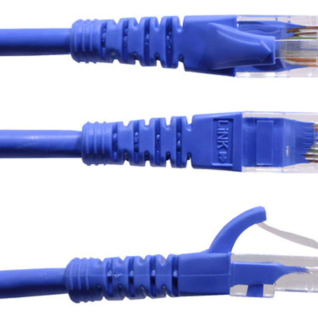 Linkmade 1mt Cat5e Azul Lszh Cable Patch Inyectado Multifila 2