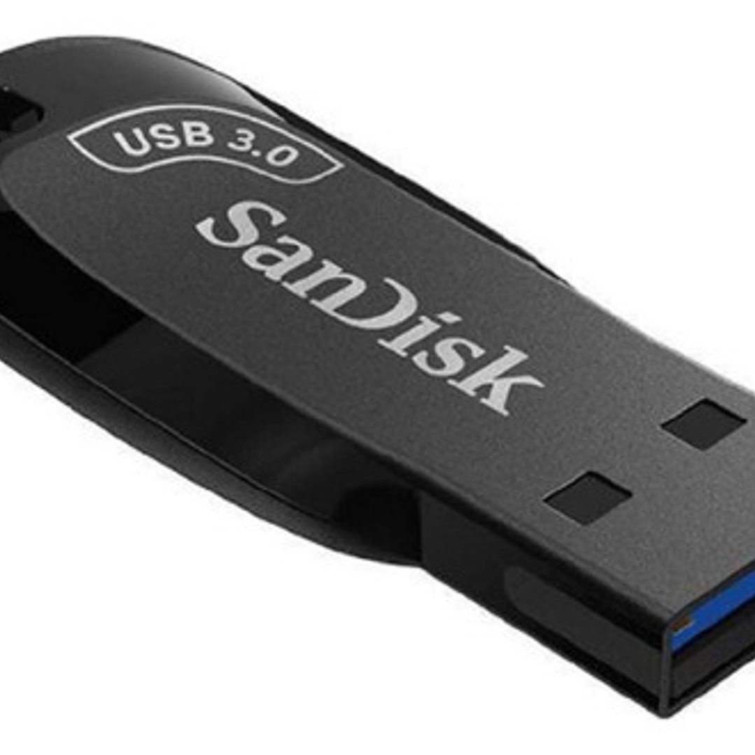 Pendrive Sandisk Ultra Shift 64gb Usb 3.0 100 Mb/s Negro 1