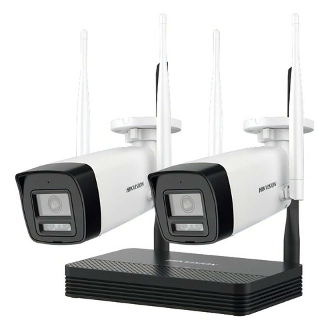 Hikvision Easy Link Wi-fi Kit Nvs + 2 Camaras Bullet 2mp Blanco 1