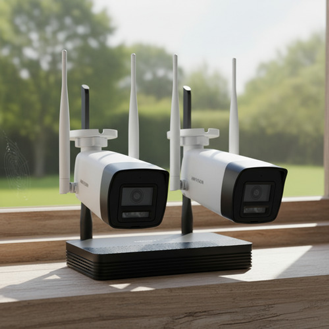 Hikvision Easy Link Wi-fi Kit Nvs + 2 Camaras Bullet 2mp Blanco 6