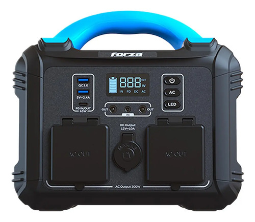 Generador Eléctrico Forza Fpp-t302 8puertos 300w Bateríalmfp