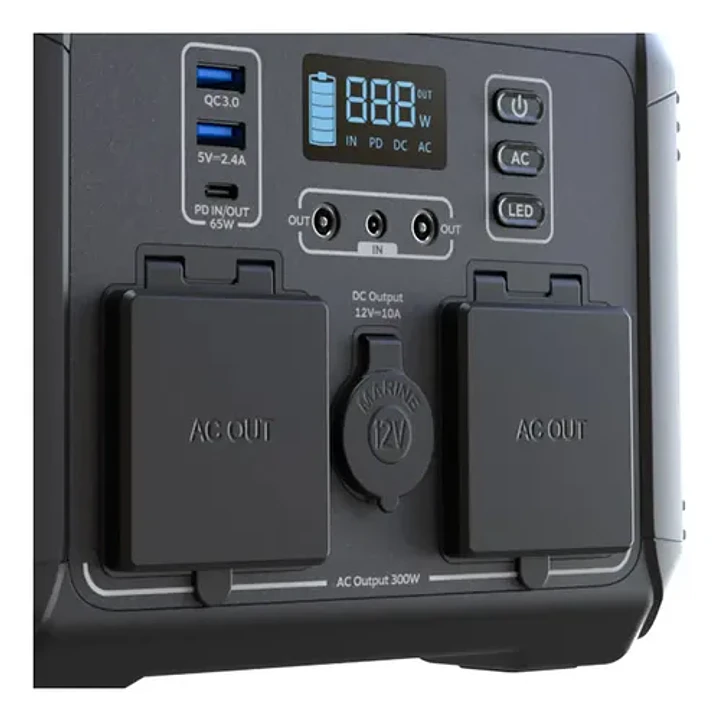 Generador Eléctrico Forza Fpp-t302 8puertos 300w Bateríalmfp 5