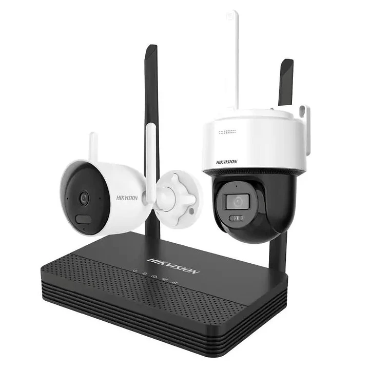 Kit NVR 2 Cámaras 2mp Bullet Y Domo Pt Wi-fi Hikvision 1