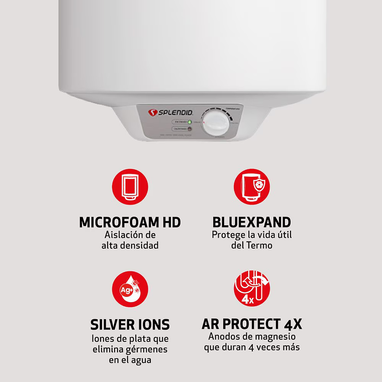 Termo eléctrico mural 50 litros Splendid 3