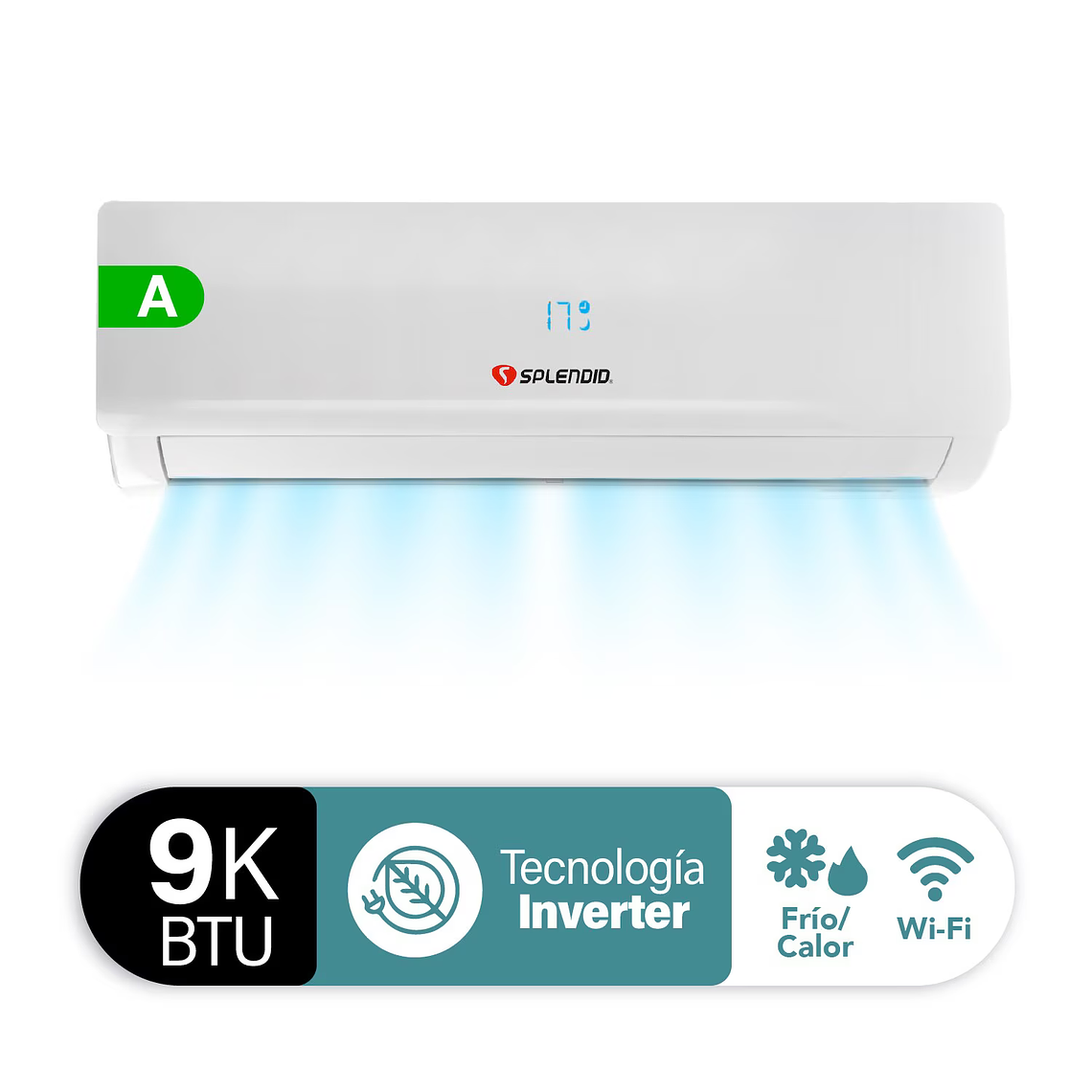 Aire acondicionado Split 9000BTU Inverter Splendid wifi 1