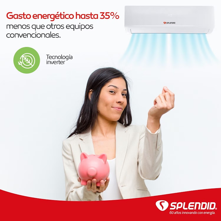 Aire acondicionado Split 9000BTU Inverter Splendid wifi 8