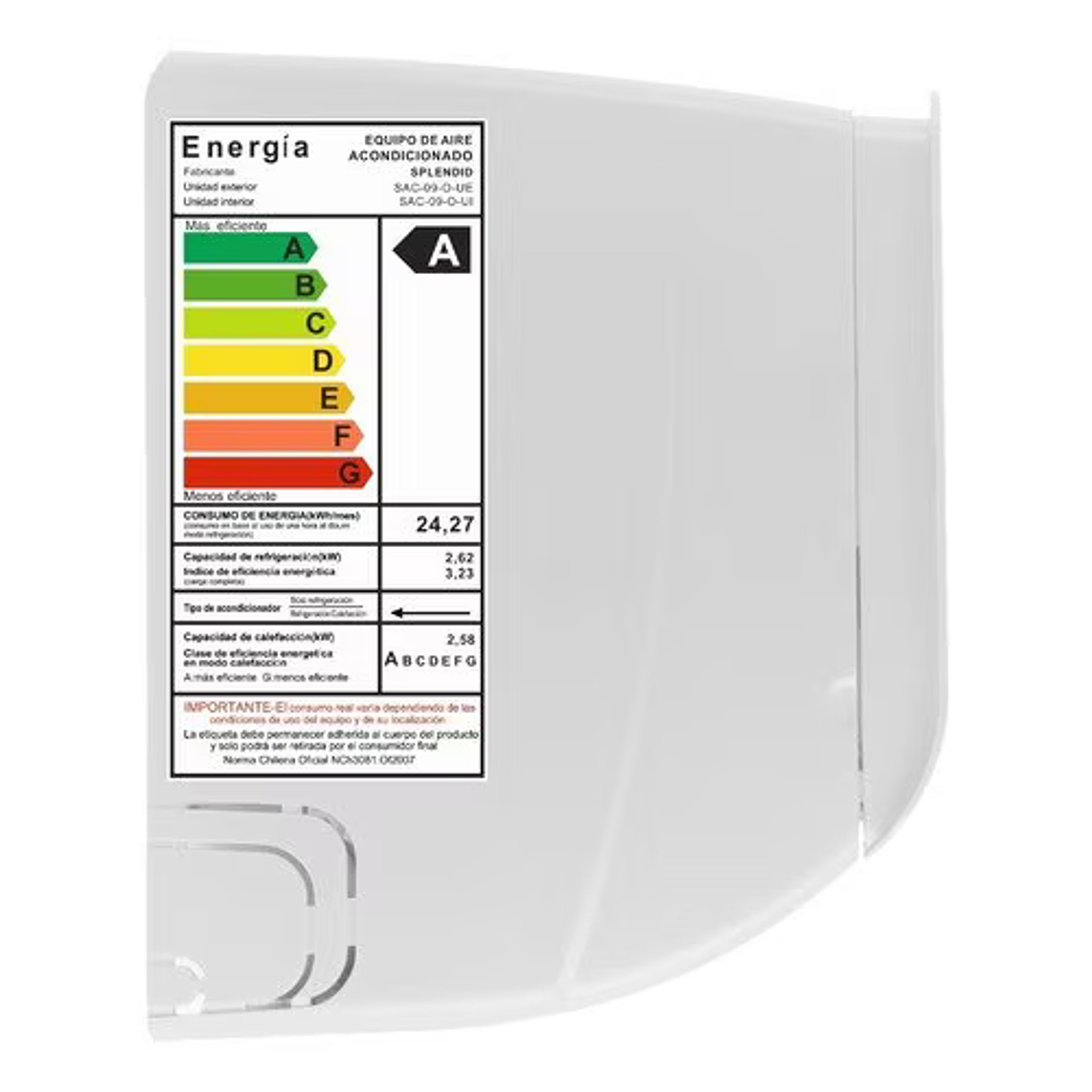 Aire acondicionado Split 12000BTU Inverter Splendid 2