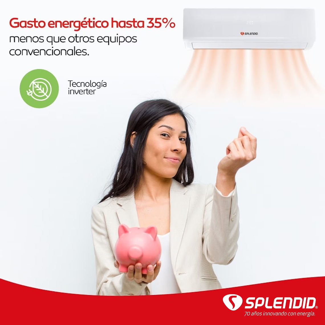 Aire acondicionado Split 12000BTU Inverter Splendid 7
