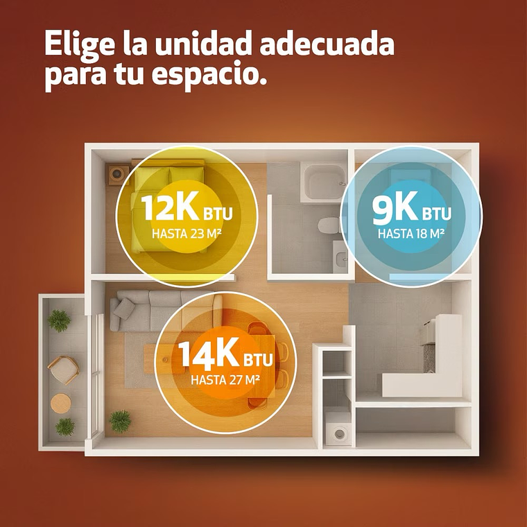 Aire acondicionado portátil 14000 BTU Frío/Calor WiFi Splendid 5