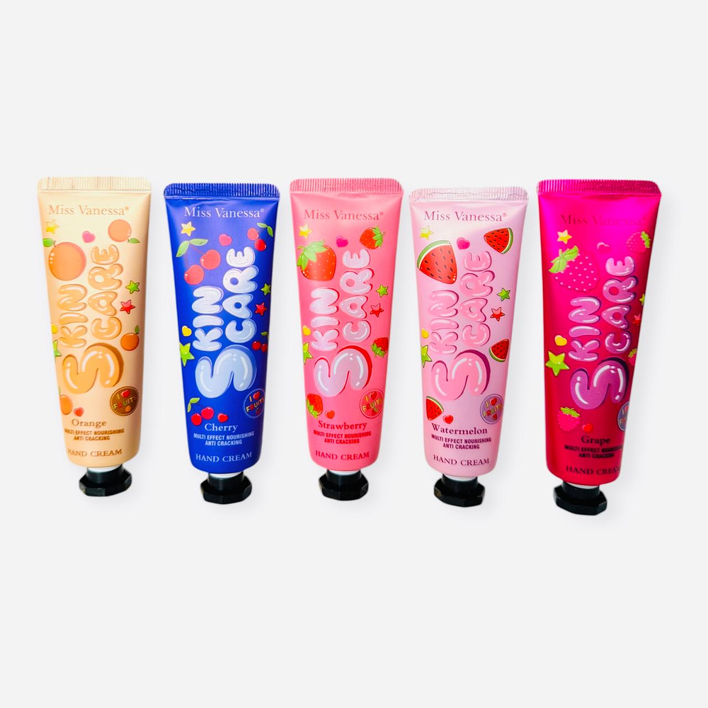 pack de 5 pcz crema de mano y cuerpo para dama y niña