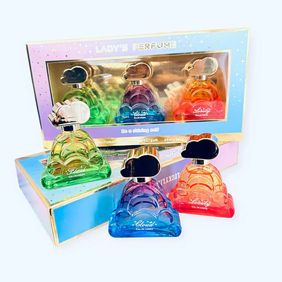 estuche de 3 perfumes inspiration de cloud ariana grande 