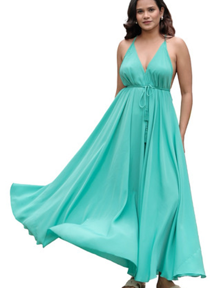 Vestido Largo De Seda Mujer Varios Modelos Elegantes 16