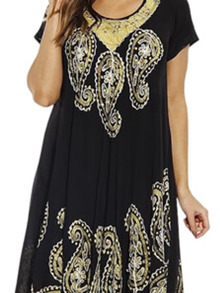 Pack X3 Vestidos Batik Hindú Verano Surtidos Con Y Sin Manga 4