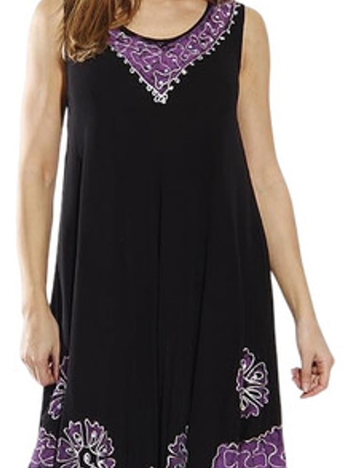 Pack X3 Vestidos Batik Hindú Verano Surtidos Con Y Sin Manga 6