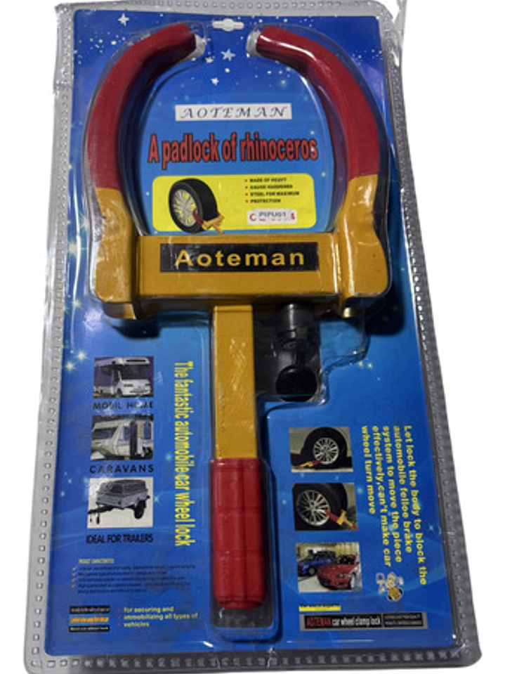 Traba Rueda Antirrobo Bloqueo De Seguridad Para Auto 2