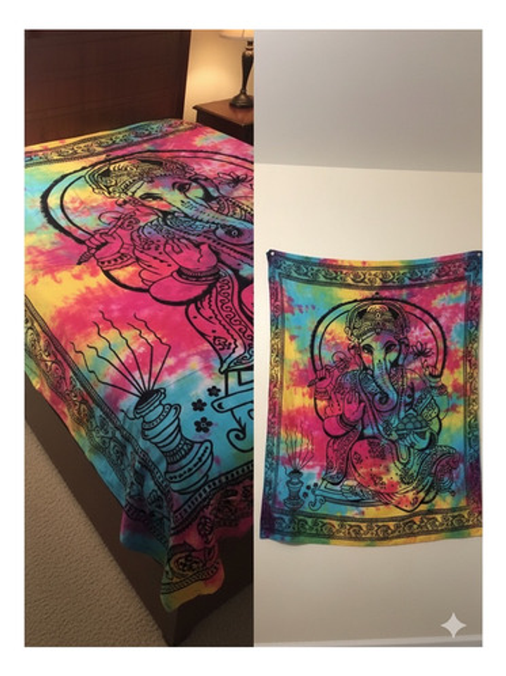 Tapiz Hindú Vibras Hippie Chakra Decoración Y Cubre Cama 2