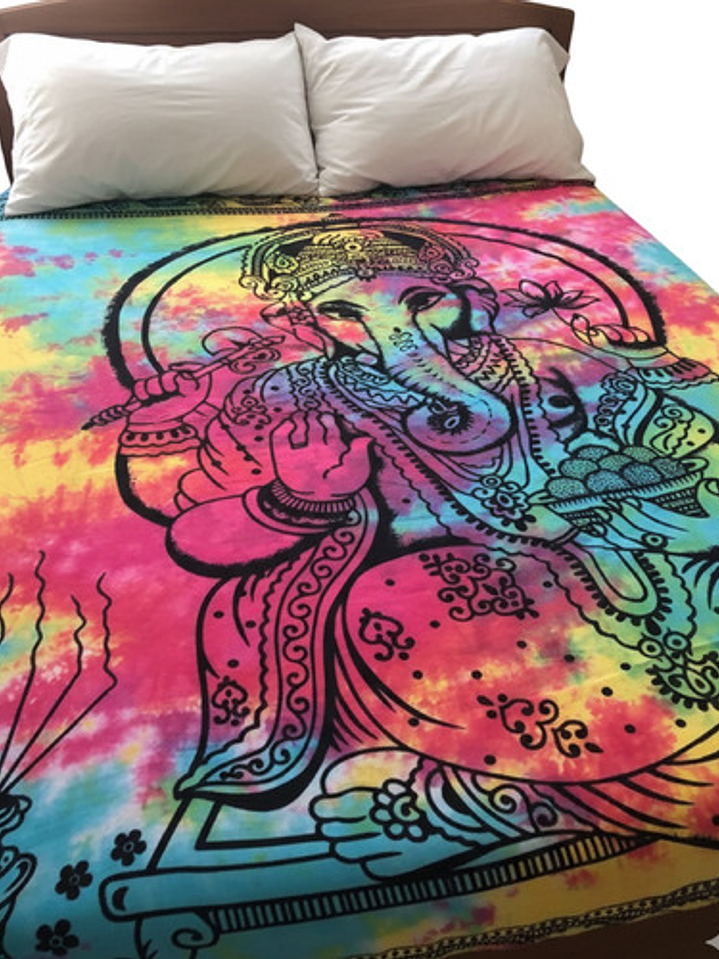 Tapiz Hindú Vibras Hippie Chakra Decoración Y Cubre Cama 3