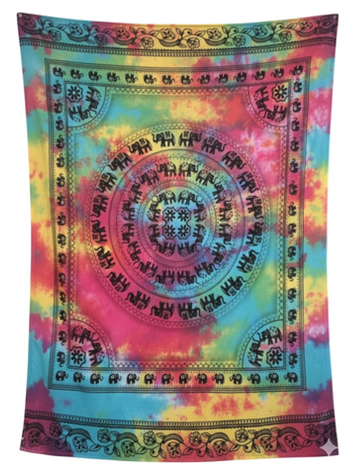 Tapiz Hindú Vibras Hippie Chakra Decoración Y Cubre Cama 7