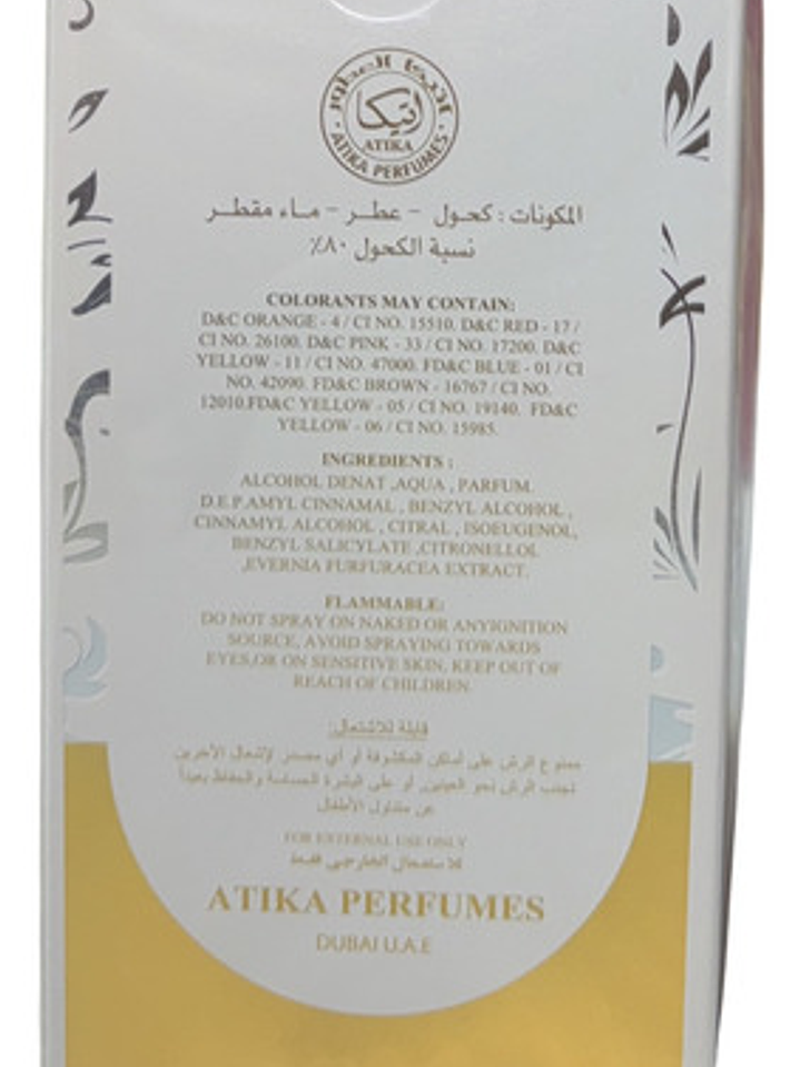 Sarah White  Perfume Femenino De Atika Perfumes 100ml 2