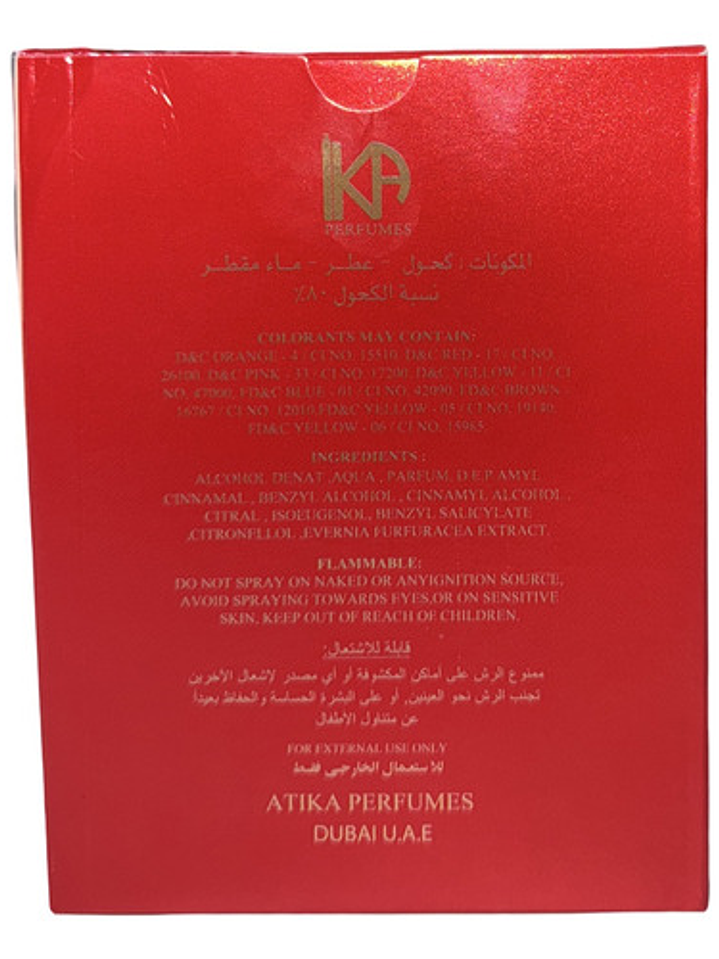 Wow! Red By Atika Perfumes  Eau De Parfum Intenso Y Seductor 2
