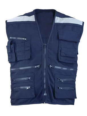 CHALECO GEOLOGO AZUL MARINO POPLIN