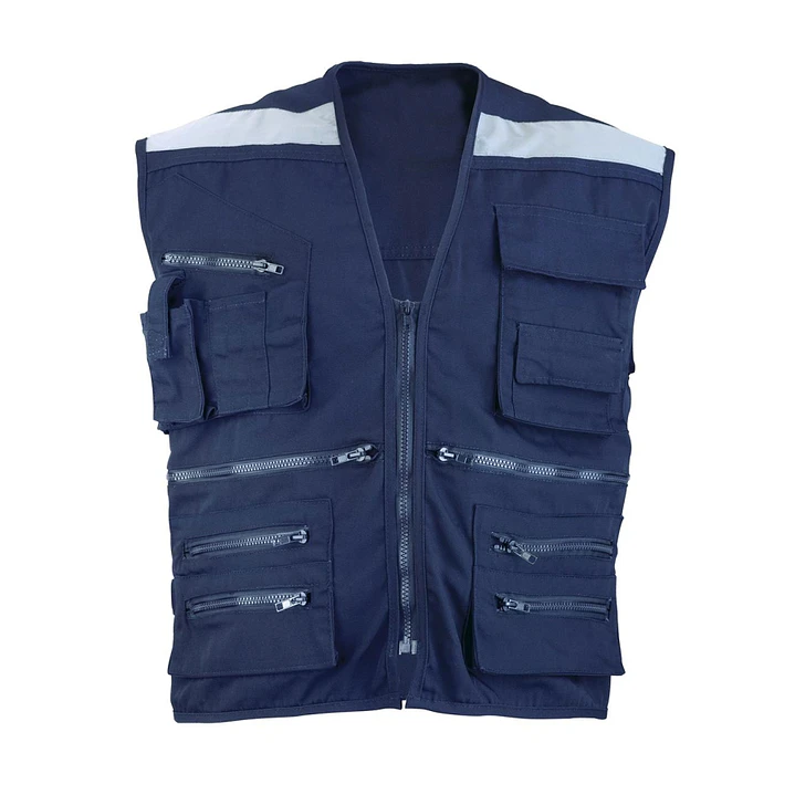 CHALECO GEOLOGO AZUL MARINO POPLIN 1