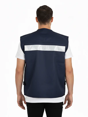 CHALECO GEOLOGO AZUL MARINO POPLIN