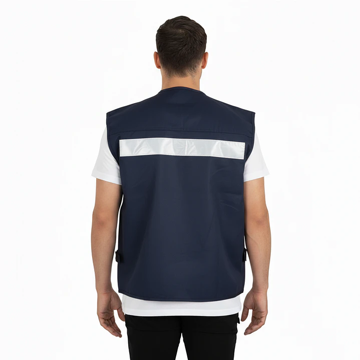 CHALECO GEOLOGO AZUL MARINO POPLIN 2