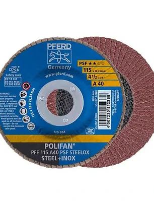 DISCO TRASLAPADO PFERD POLIFAN  115-22 Z120