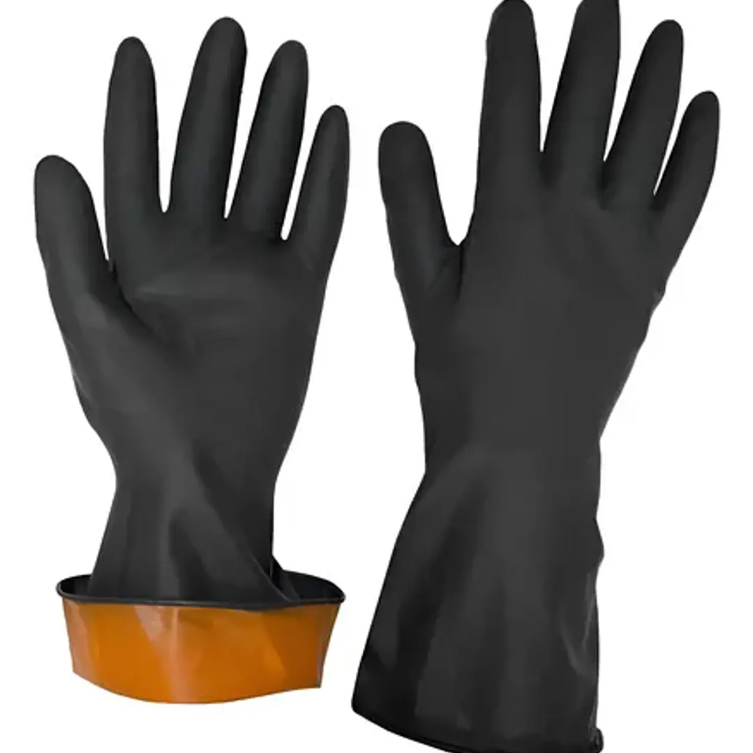 GUANTE LATEX ALBAÑIL REFORZADO NEGRO  1