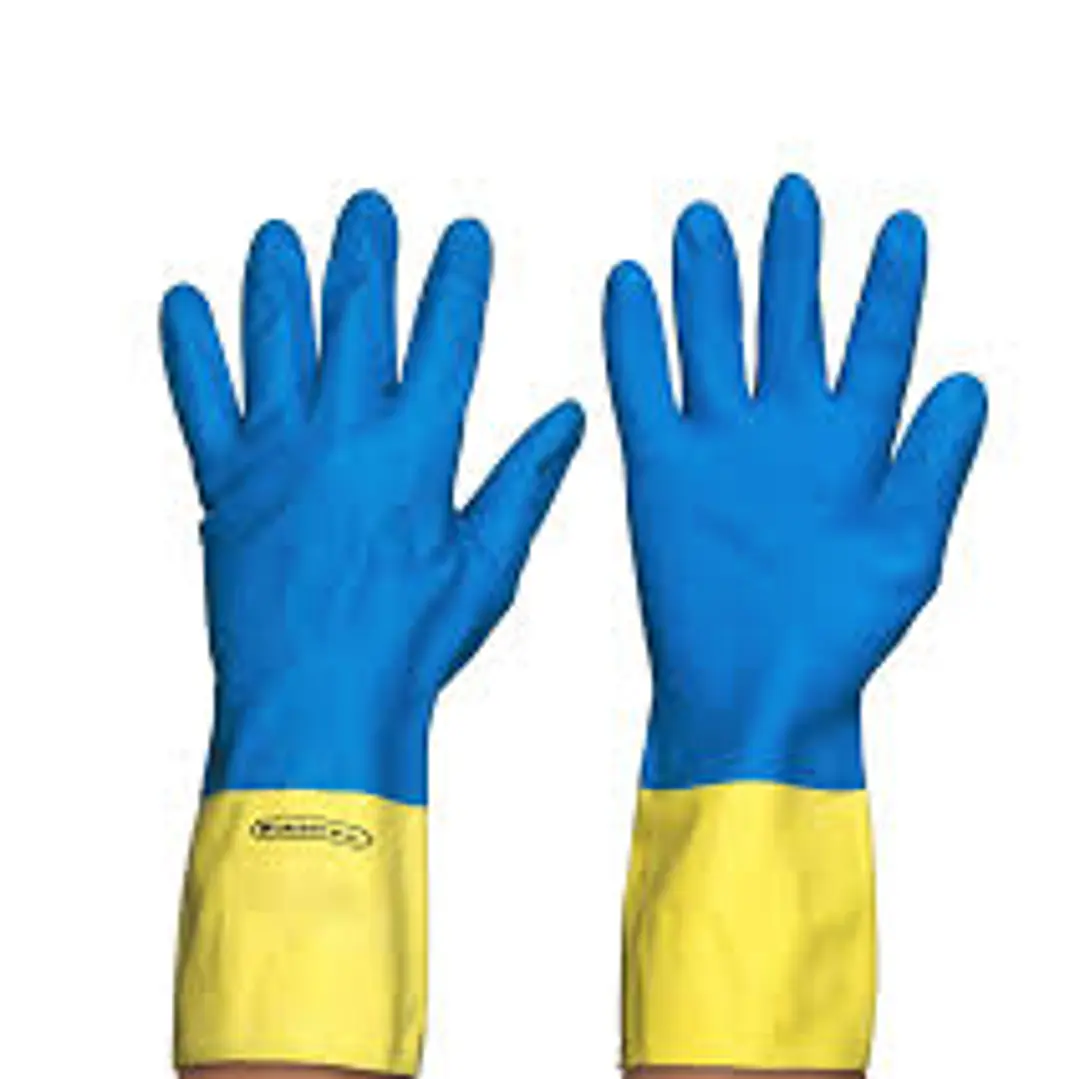 GUANTE BICOLOR CELESTE AMARILLO HANSELL 1